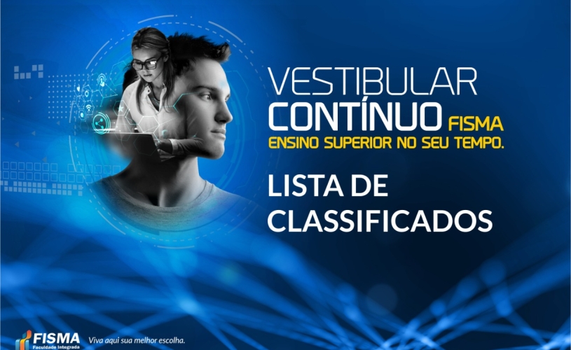 Lista de classificados do Vestibular Contínuo da FISMA