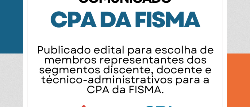 Edital de seleção para membros representantes da CPA