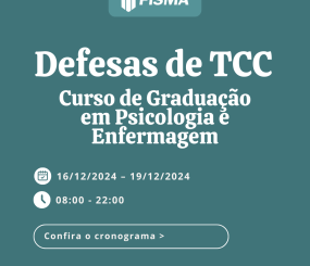 Fique atento ao cronograma das defesas de TCC!