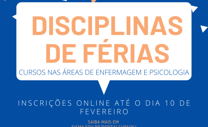 INSCRIÇÕES PARA DISCIPLINAS DE FÉRIAS SÃO PRORROGADAS