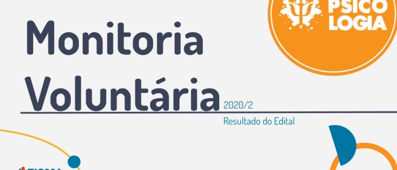 Curso de Psicologia divulga resultado da seleção de monitoria voluntária