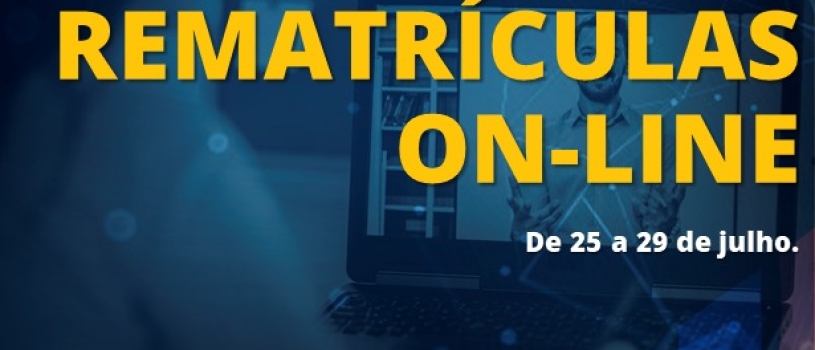 REMATRÍCULAS ON-LINE:  O PERÍODO DE REMATRÍCULAS PARA O 2º SEMESTRE DA FISMA INICIA NO DIA 25 DE JULHO