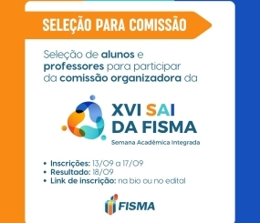 Seleção aberta para formação da comissão organizadora da XVI SAI