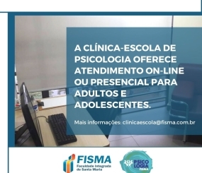 Clínica-Escola da FISMA abre inscrições para atendimento de adolescentes e adultos.