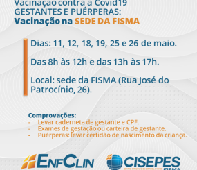 EnfClin participa da campanha de vacinação contra a Covid19