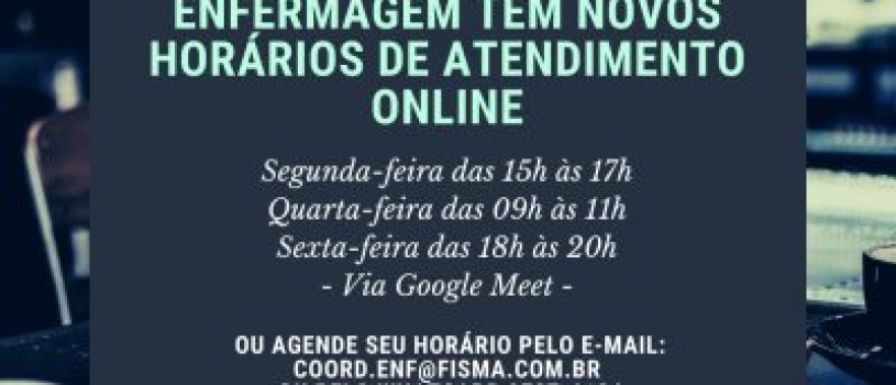 Curso de Enfermagem atualiza datas e horários para atendimento aos alunos