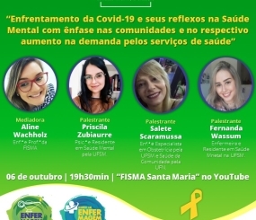 Cursos técnico e de graduação em Enfermagem promovem live sobre saúde mental