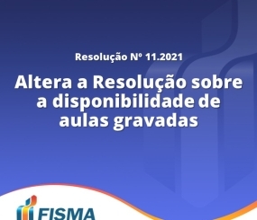 FISMA divulga alterações na disponibilidade de aulas gravadas